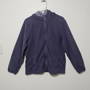 LL Bean Polartec Fleece like zip up with hood size large